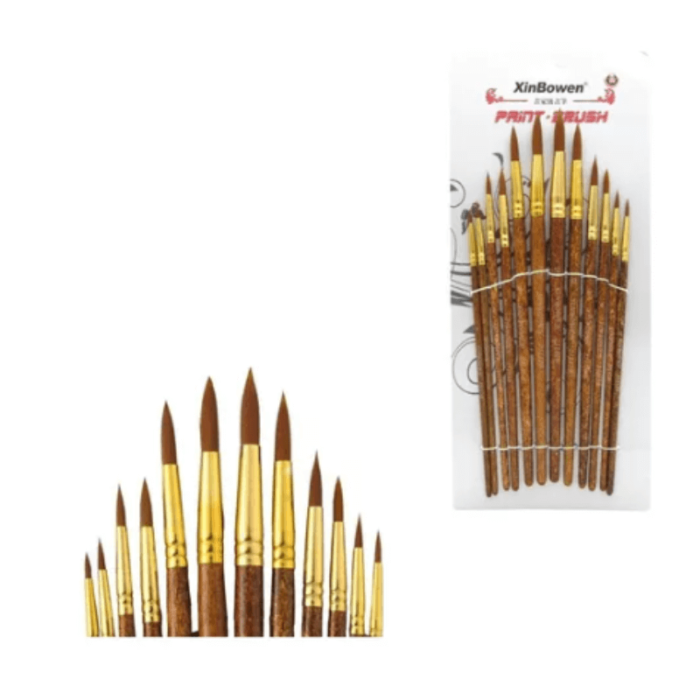 Set x 12 pinceles Xinbowen