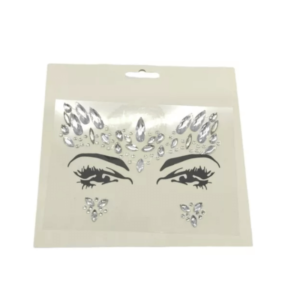 Strass autoadhesivo para rostro festival x 12 uds