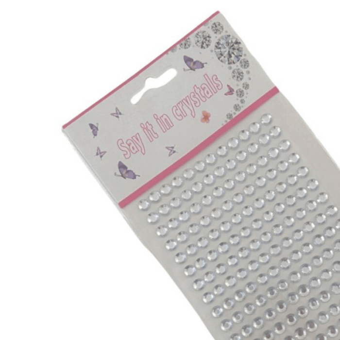 Pack x 12 planchas de strass autoadhesivo diamante mediano