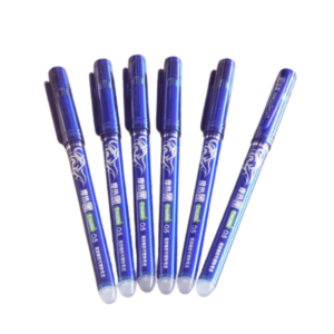 12 lapiceras borrables gel tinta azul