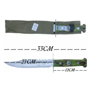 Cuchillo mango camuflado con brujula