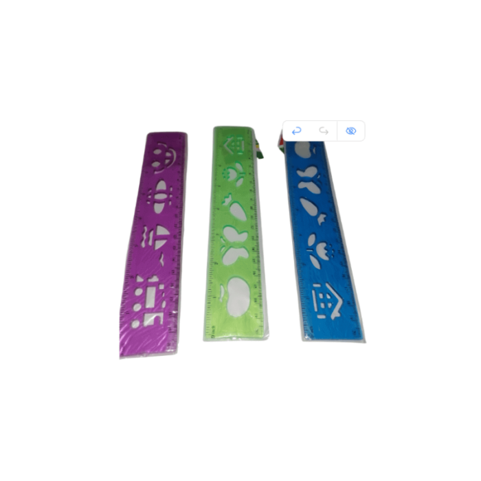 Regla flexible de silicona 20 cm escolar