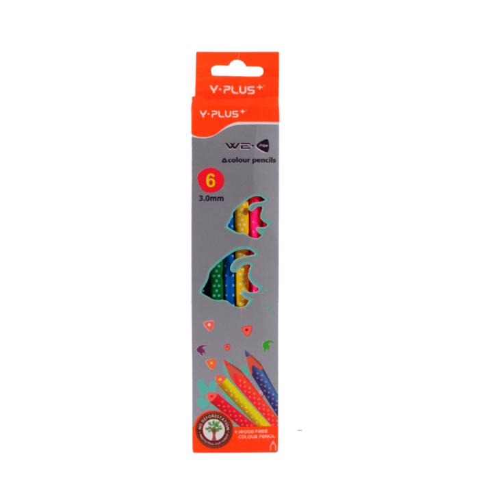 Lapices de colores x 6 Y-Plus