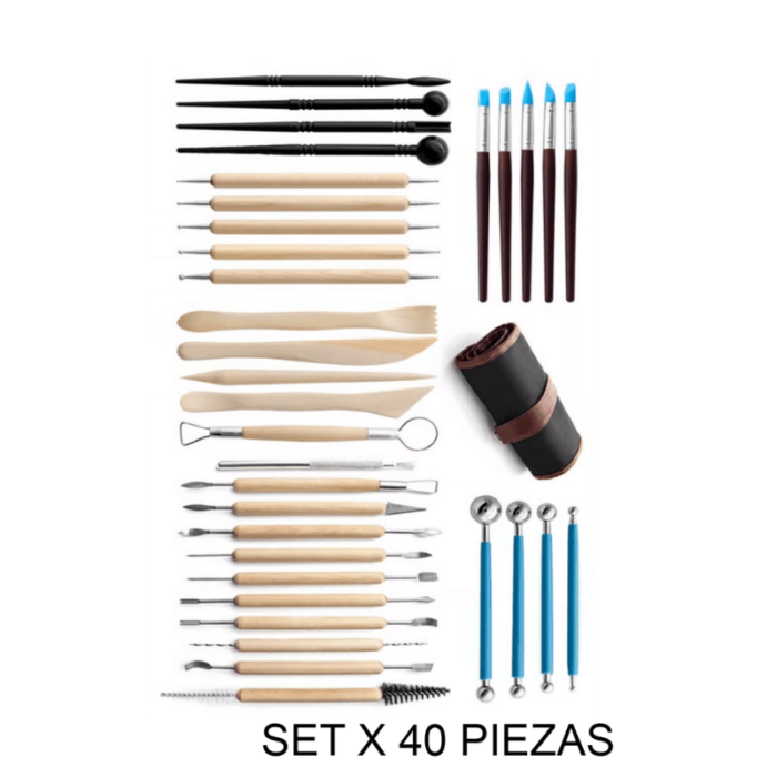 Kit de herramientas para alfareria arcilla x 36 unid - Image 3