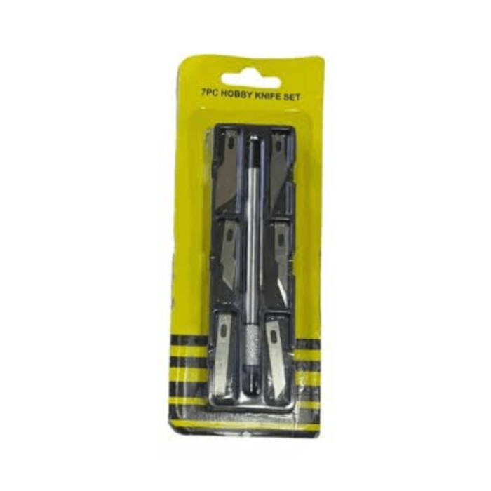 Set de bisturi metalico con 6 cuchillas