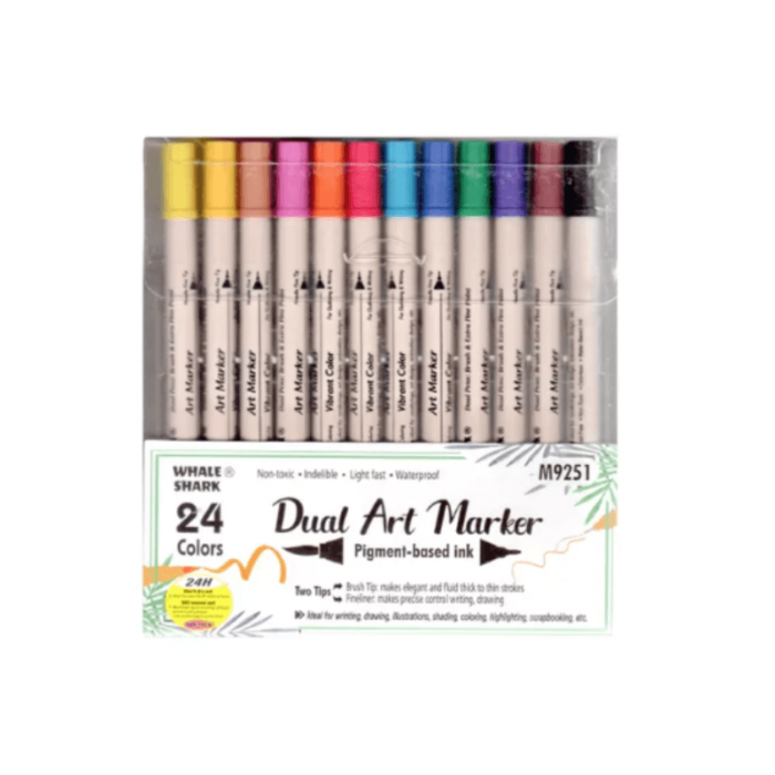 Marcadores doble punta x 24 dual art marker