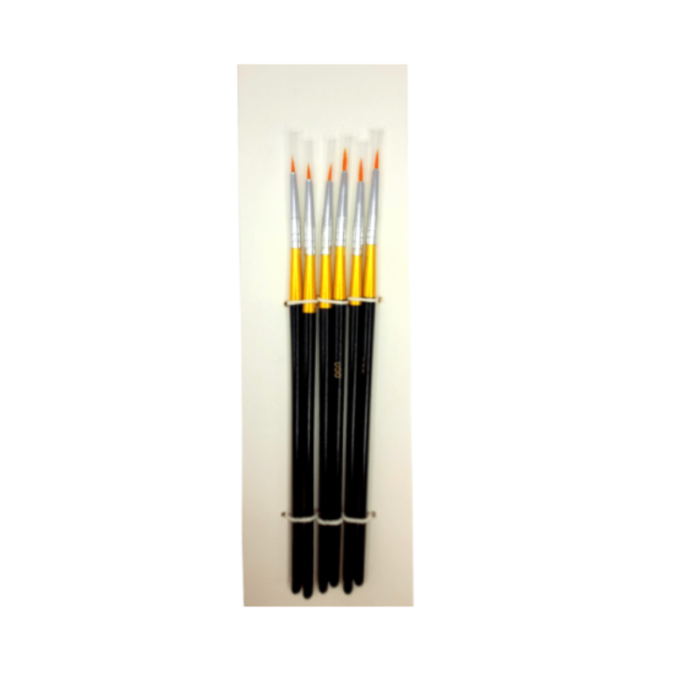 Blister x 6 pinceles liner corto