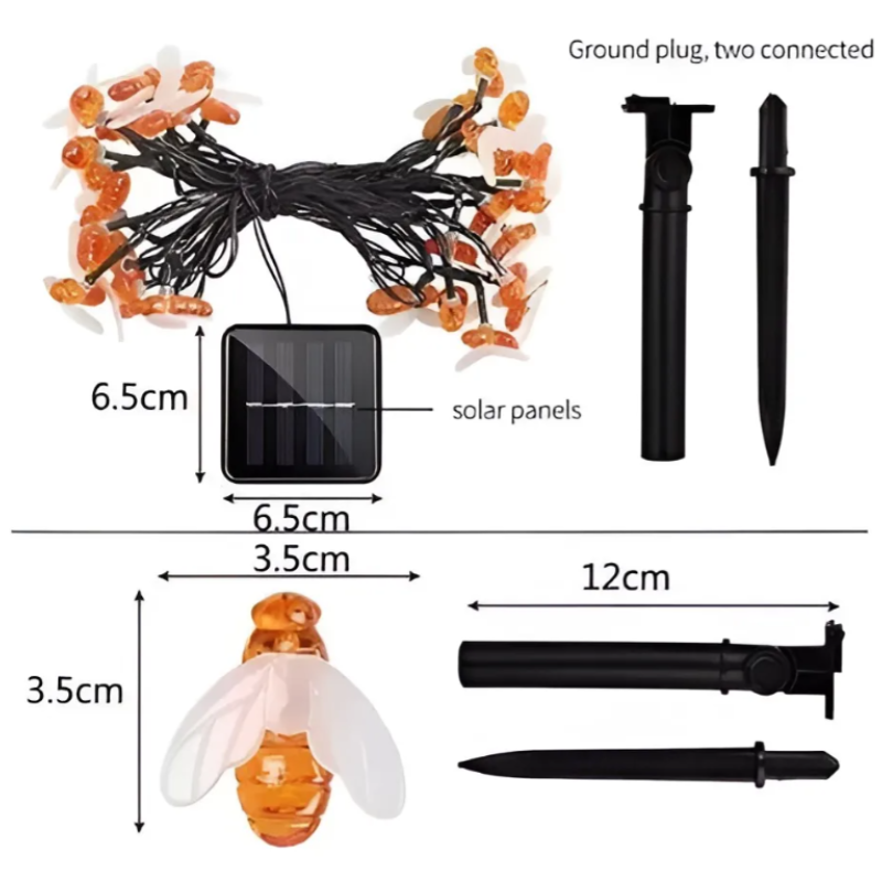 Guirnalda solar * 30 abejas calido exterior interior decoracion de jardin - Image 5