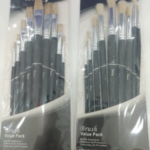 Set x 9 pinceles mango largo de madera