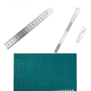 Tabla Base De Corte A5 15x22cm + Bisturi + Regla De 15cm Surtido 23823