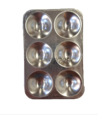 Paleta Mezcladora Metalica Para Pintura 6 Compartimentos 22642