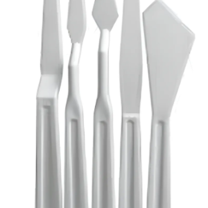 Set X 5 Espátulas Plásticas bolong  Oleo Acrílico Blanca 2004