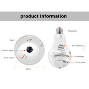 Camara espia de seguridad tipo bombilla