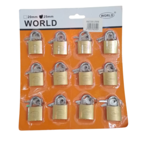 12 candados de 25 mm World con llave